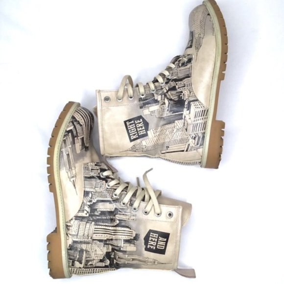 Dogo Vegan Leather New York Skyline Boots Size 9 - Picture 8 of 9